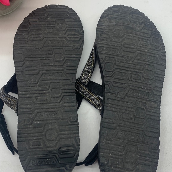 Sketchers Black embellished thong sandals Size 10 SKT5010A - Picture 9 of 9